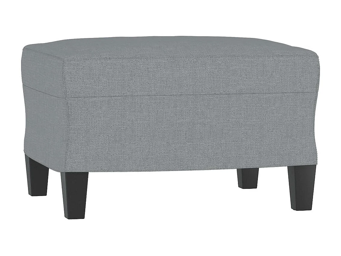 Set di divani 3 pezzi con cuscini in tessuto grigio chiaro