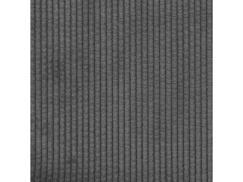 Canapé causeuse gris foncé 140 cm tissu velours côtelé