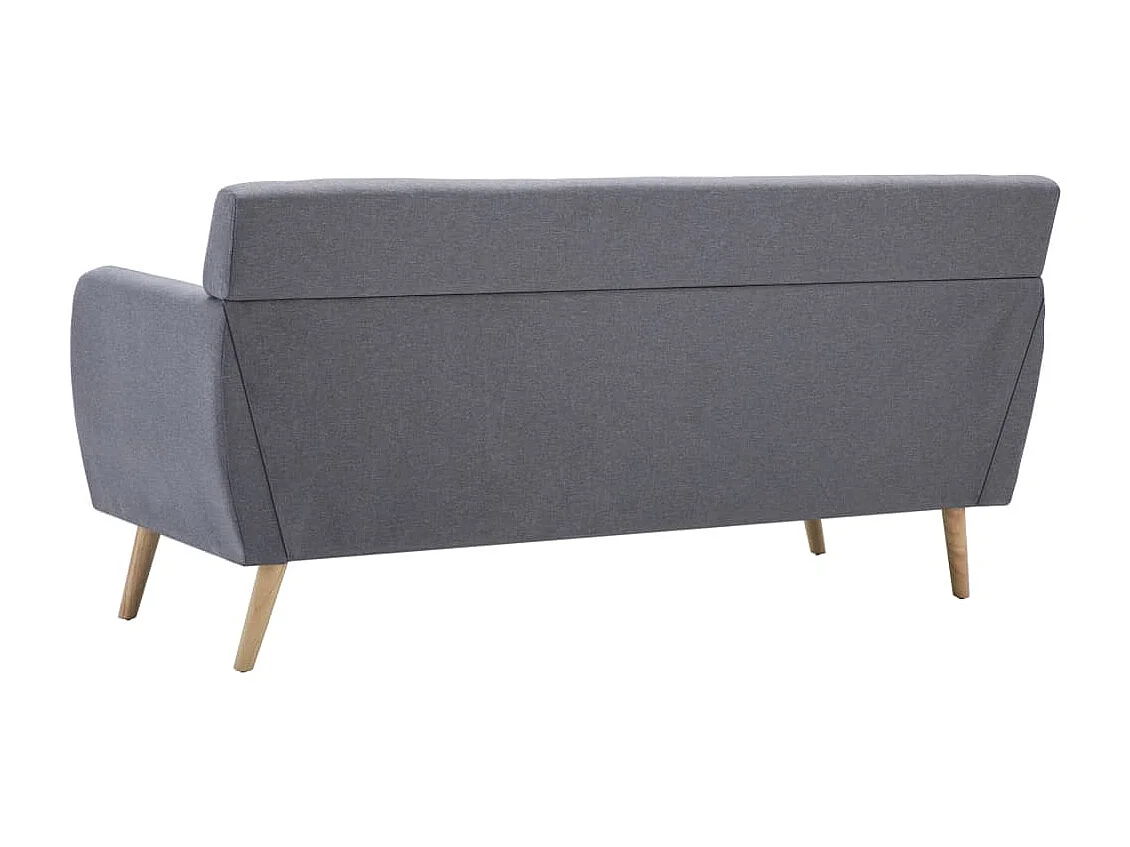Canapé à 3 places revêtement en tissu 172x70x82 cm gris clair