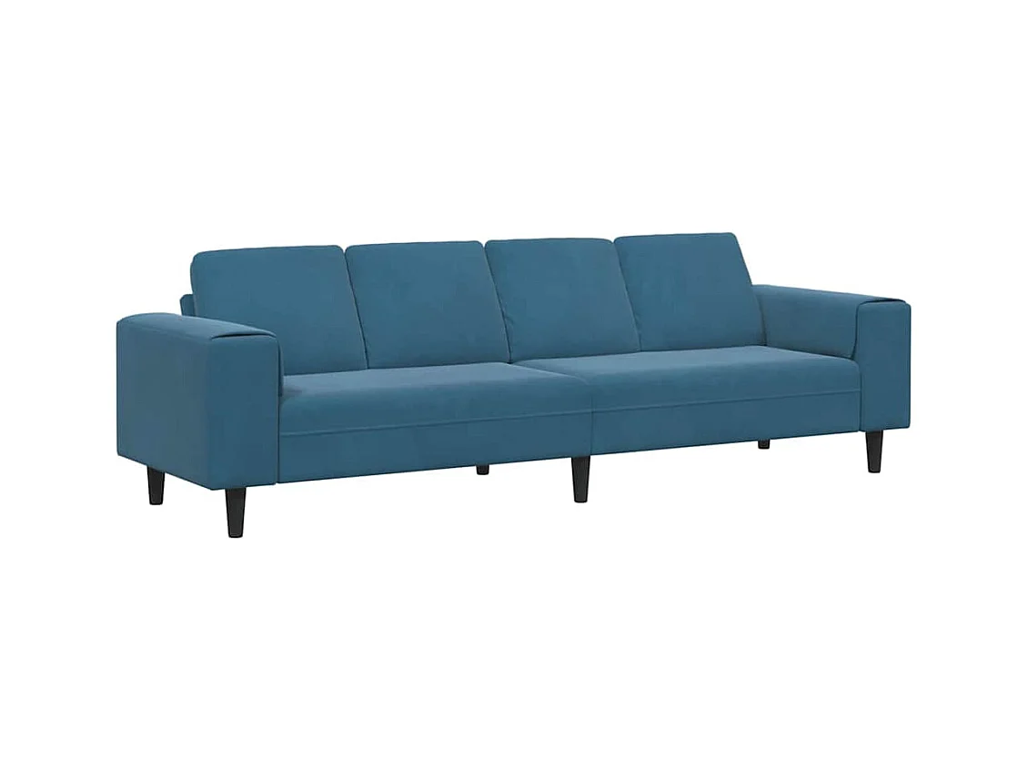 Blaues Sofaset aus Samt