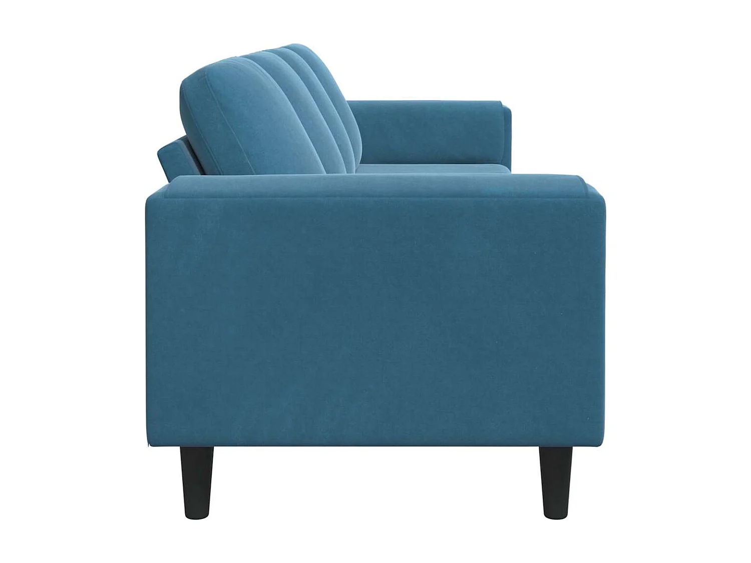 Blauwe fluwelen bankstel