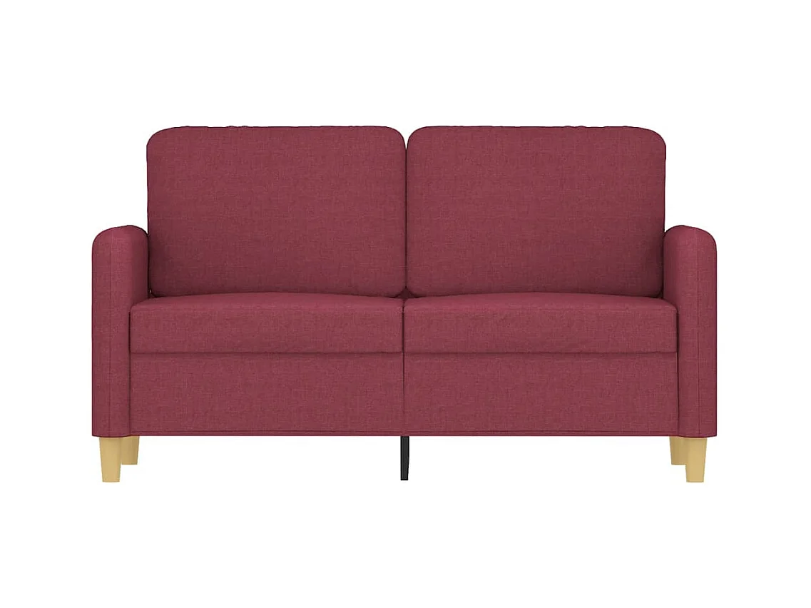 Divano 2 posti rosso bordeaux 120 cm Tessuto