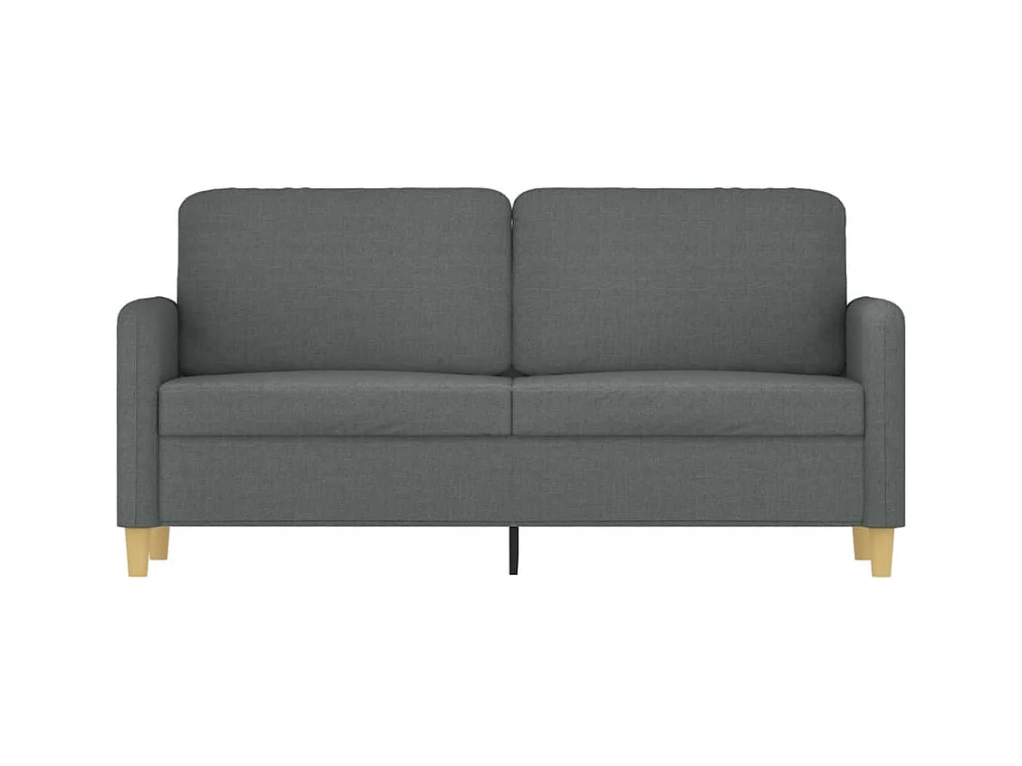 Sofá 2 plazas Gris oscuro 140 cm Tela
