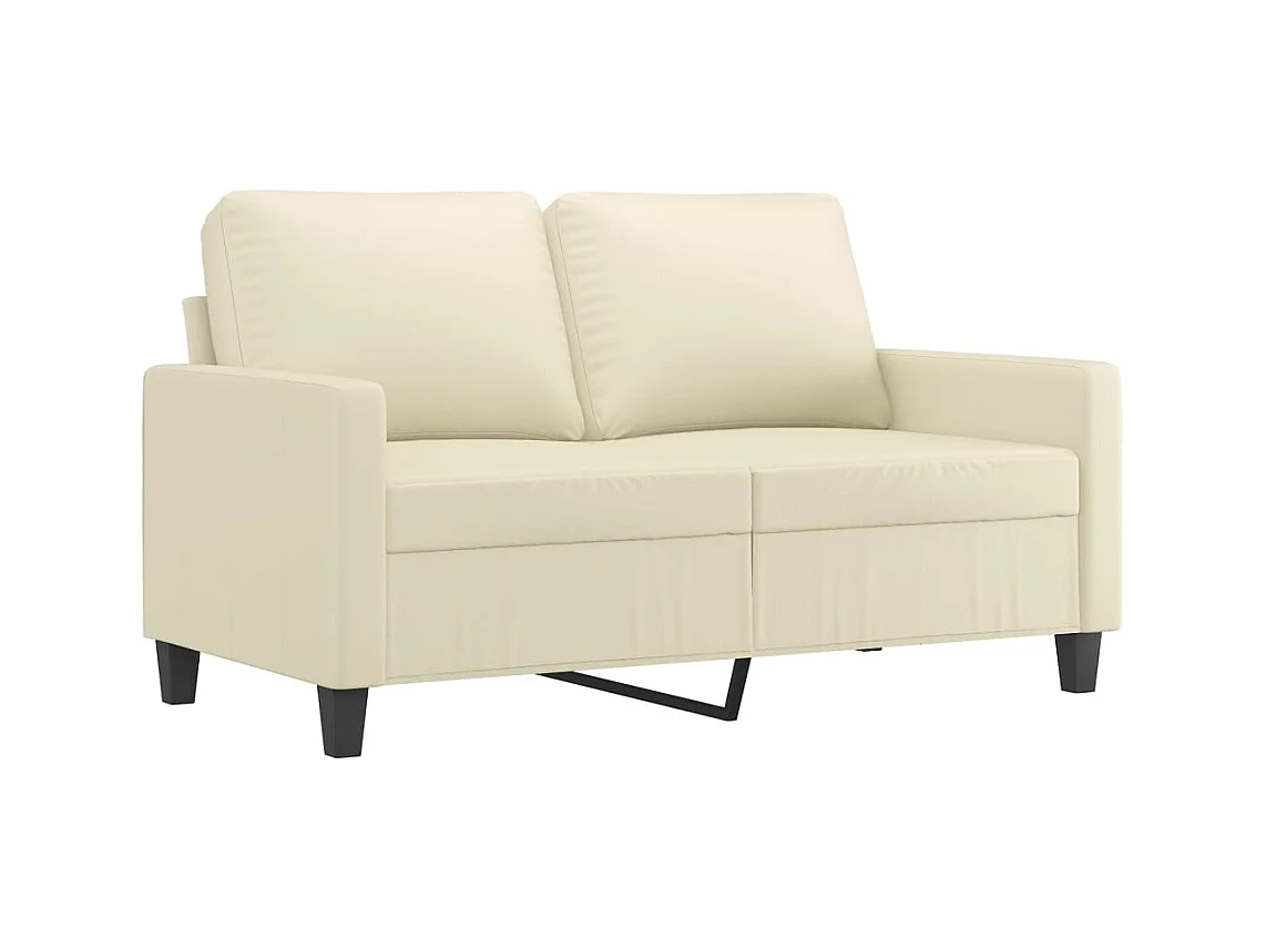 Sofá 2 plazas Crema 120 cm Piel sintética
