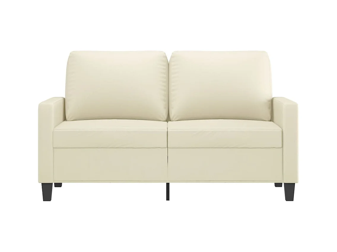 Sofá 2 plazas Crema 120 cm Piel sintética