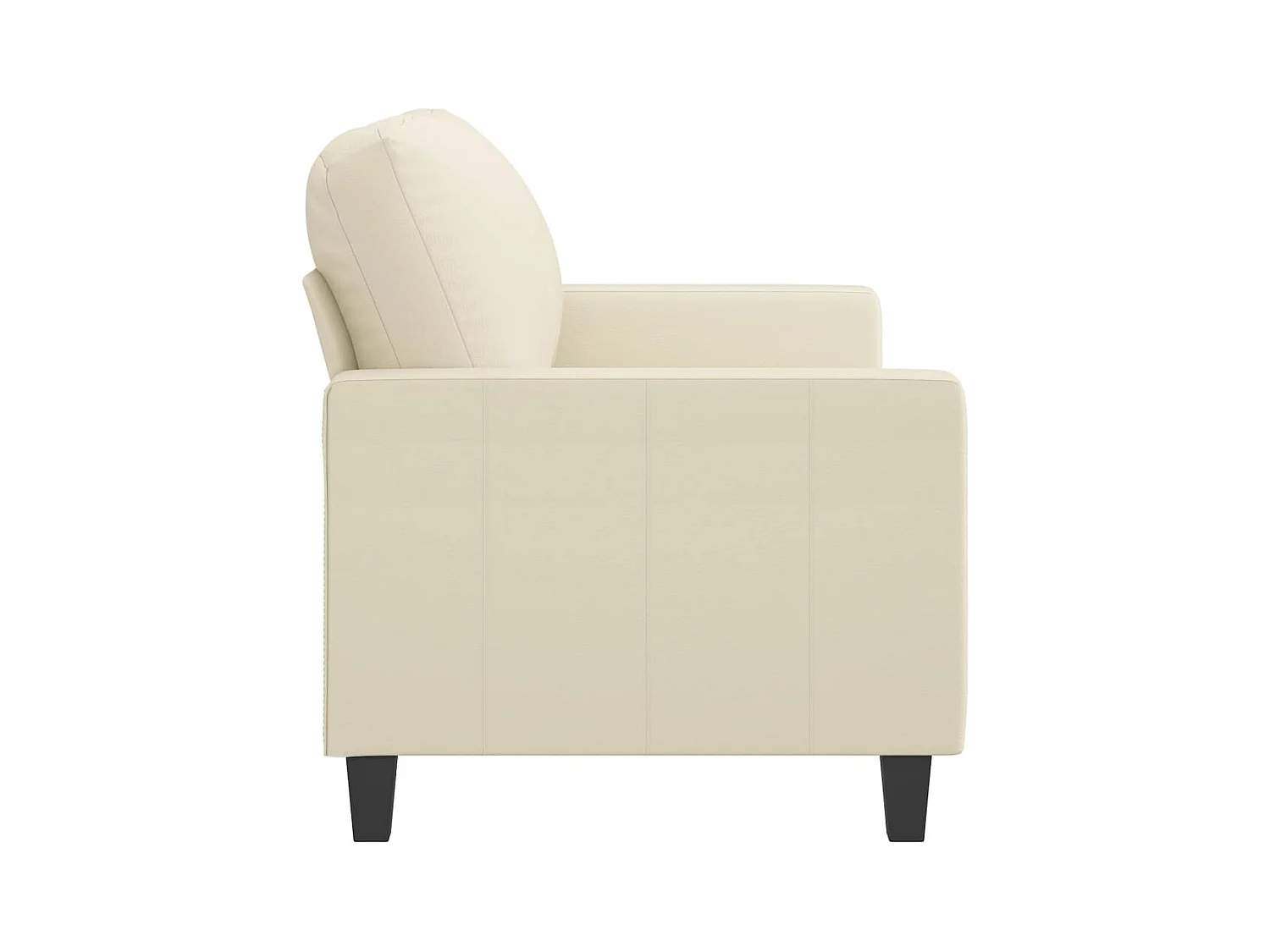 Sofá 2 plazas Crema 120 cm Piel sintética