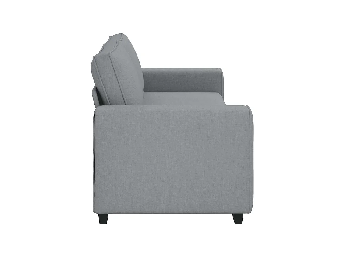 Divano 3 posti in tessuto grigio chiaro 180 cm