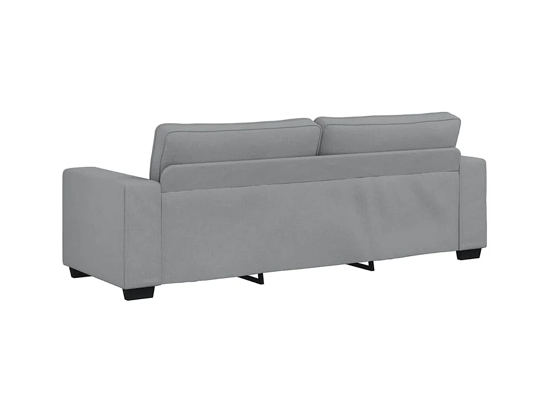 Divano 3 posti in tessuto grigio chiaro 180 cm