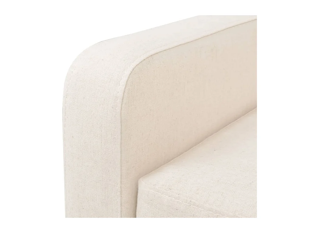 3-Sitzer-Sofa aus cremeweißem Stoff