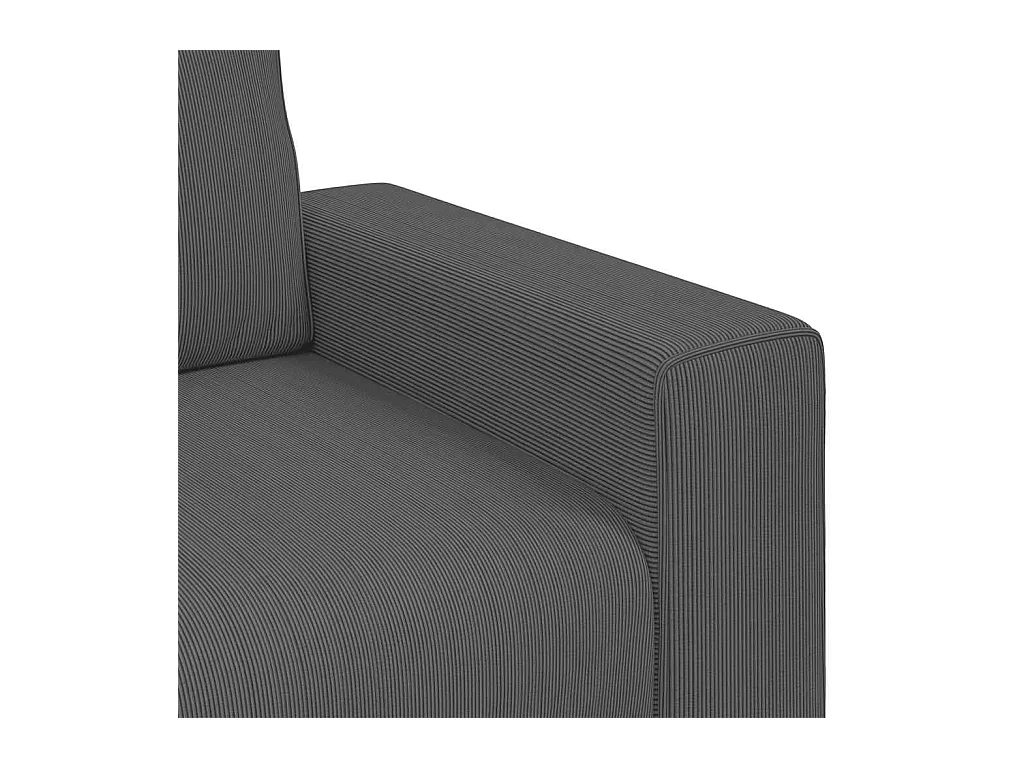 Donkergrijze loveseat bank 120 cm corduroy stof