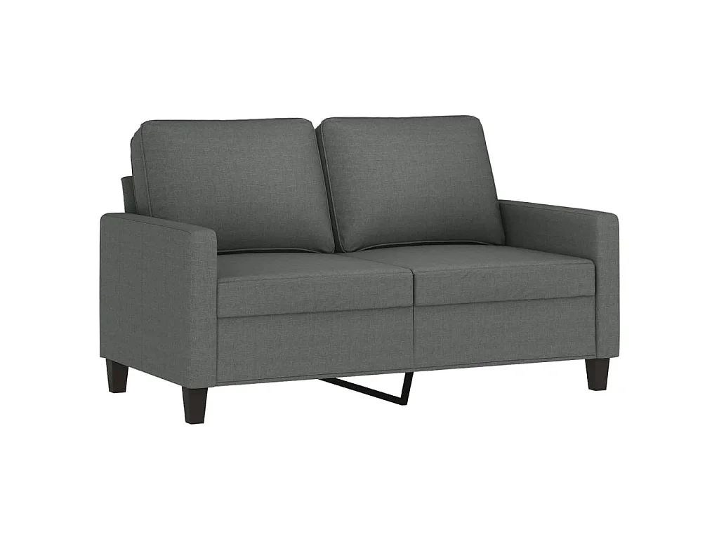 Ensemble de canapés 2 pcs avec coussins Gris foncé Tissu