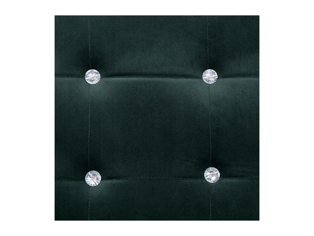 Divano 2 posti con braccioli Verde scuro Cromo e velluto