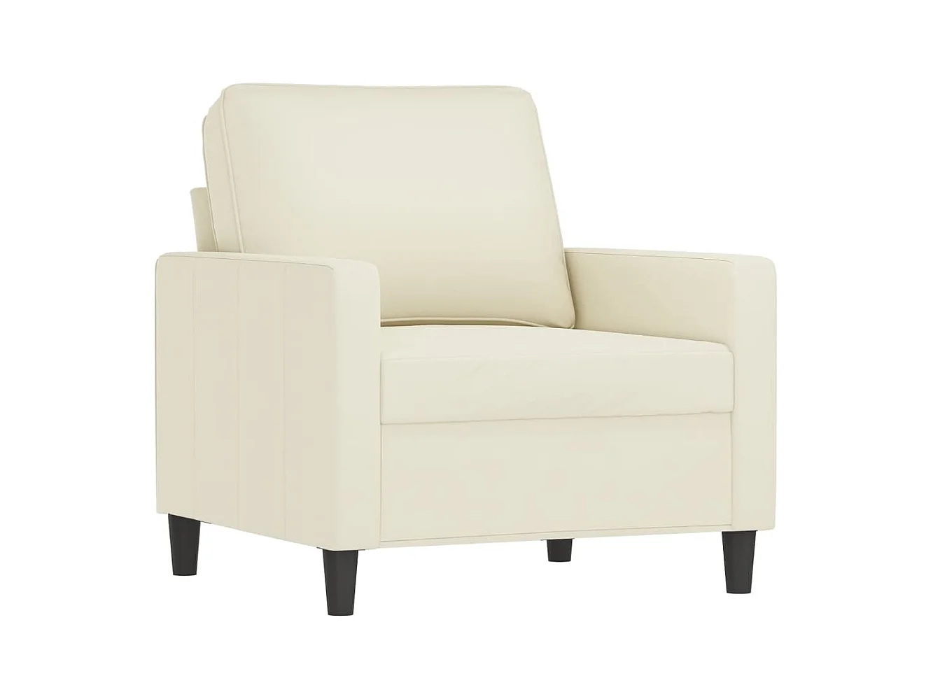 Set di divani da 4 pezzi con cuscini in velluto color crema