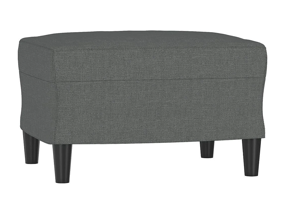 Set di divani 4 pezzi con cuscini in tessuto grigio scuro