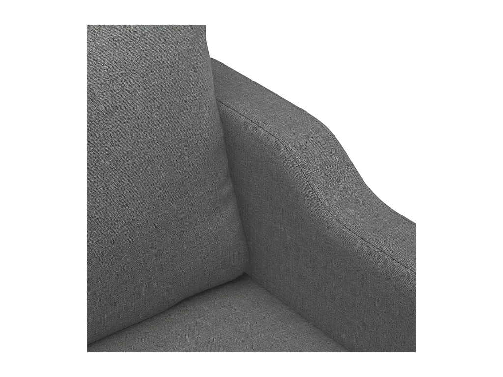 4-delige bankstel met kussens Donkergrijze stof