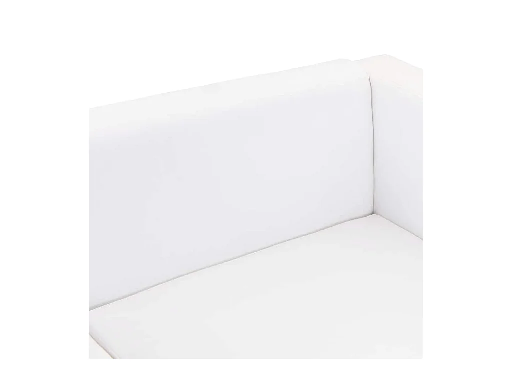 Divano a 3 posti in similpelle bianca