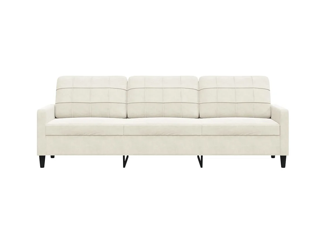 3-zitsbank Crème 210 cm Fluweel