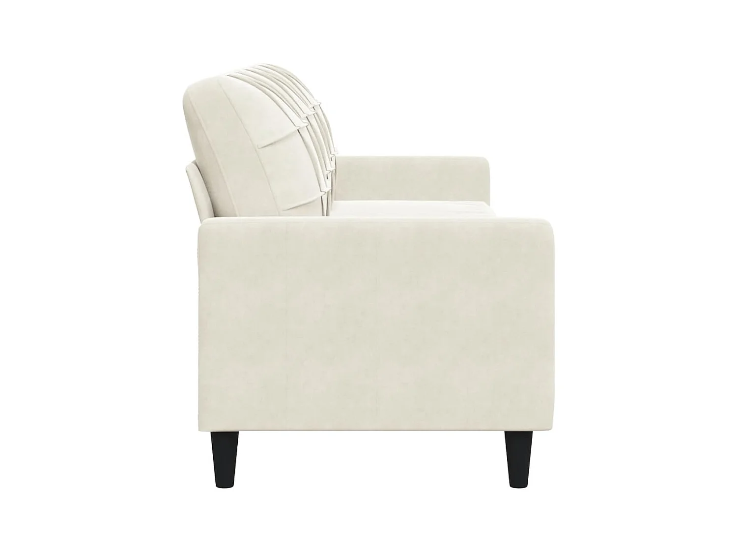 3-zitsbank Crème 210 cm Fluweel