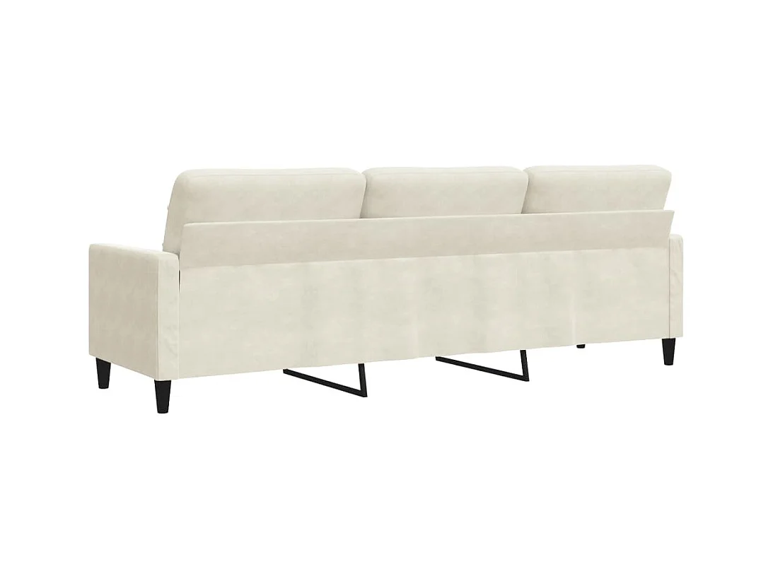 3-zitsbank Crème 210 cm Fluweel