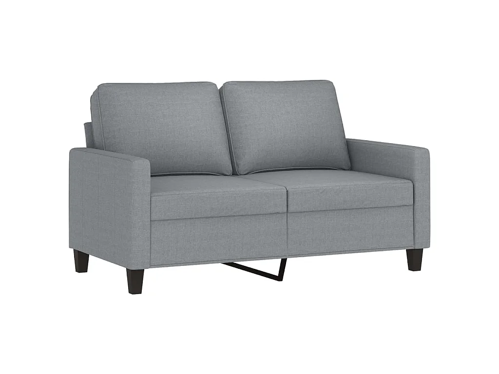 Ensemble de canapés 2 pcs avec coussins Gris clair Tissu