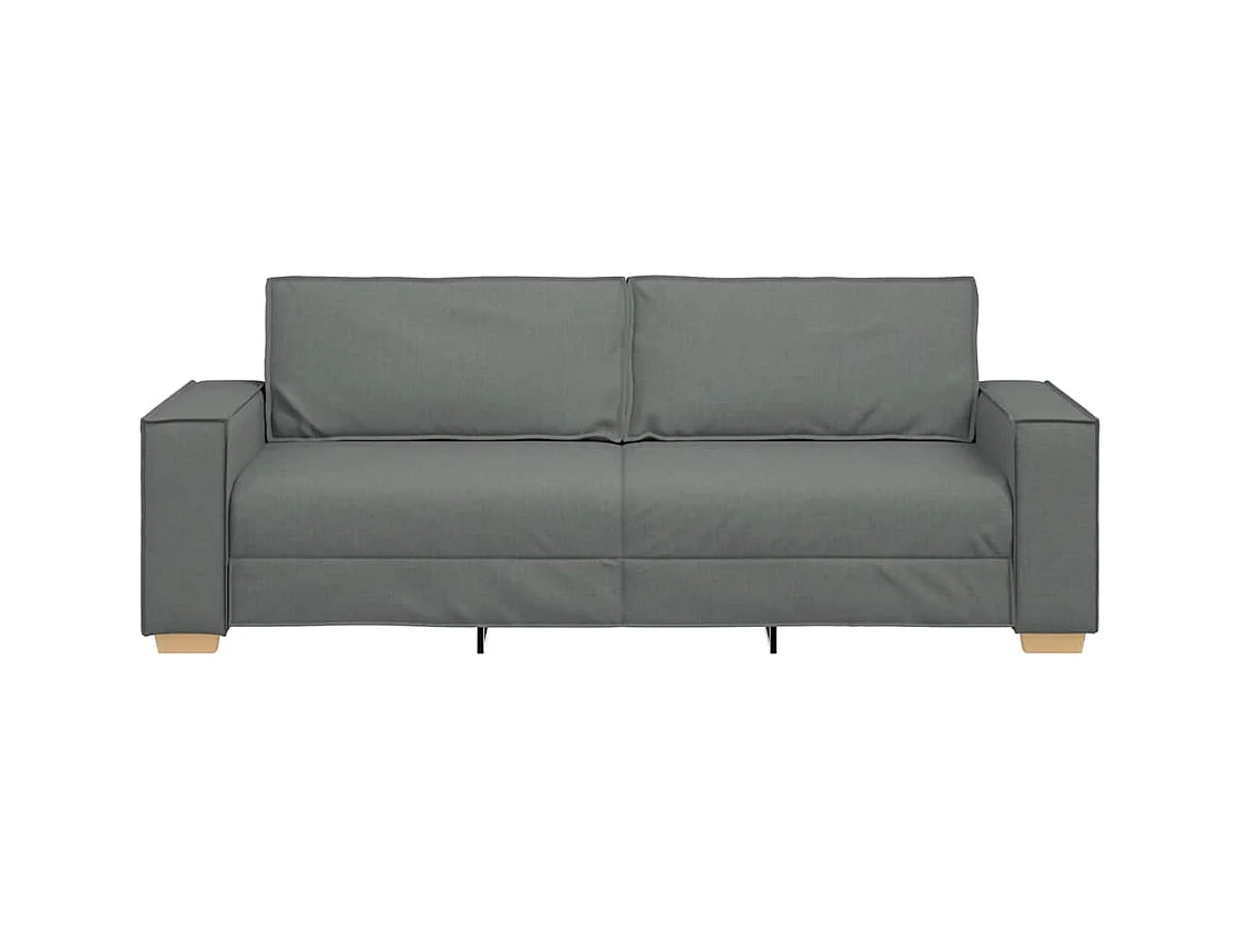 Divano 3 posti Grigio scuro 180 cm Tessuto