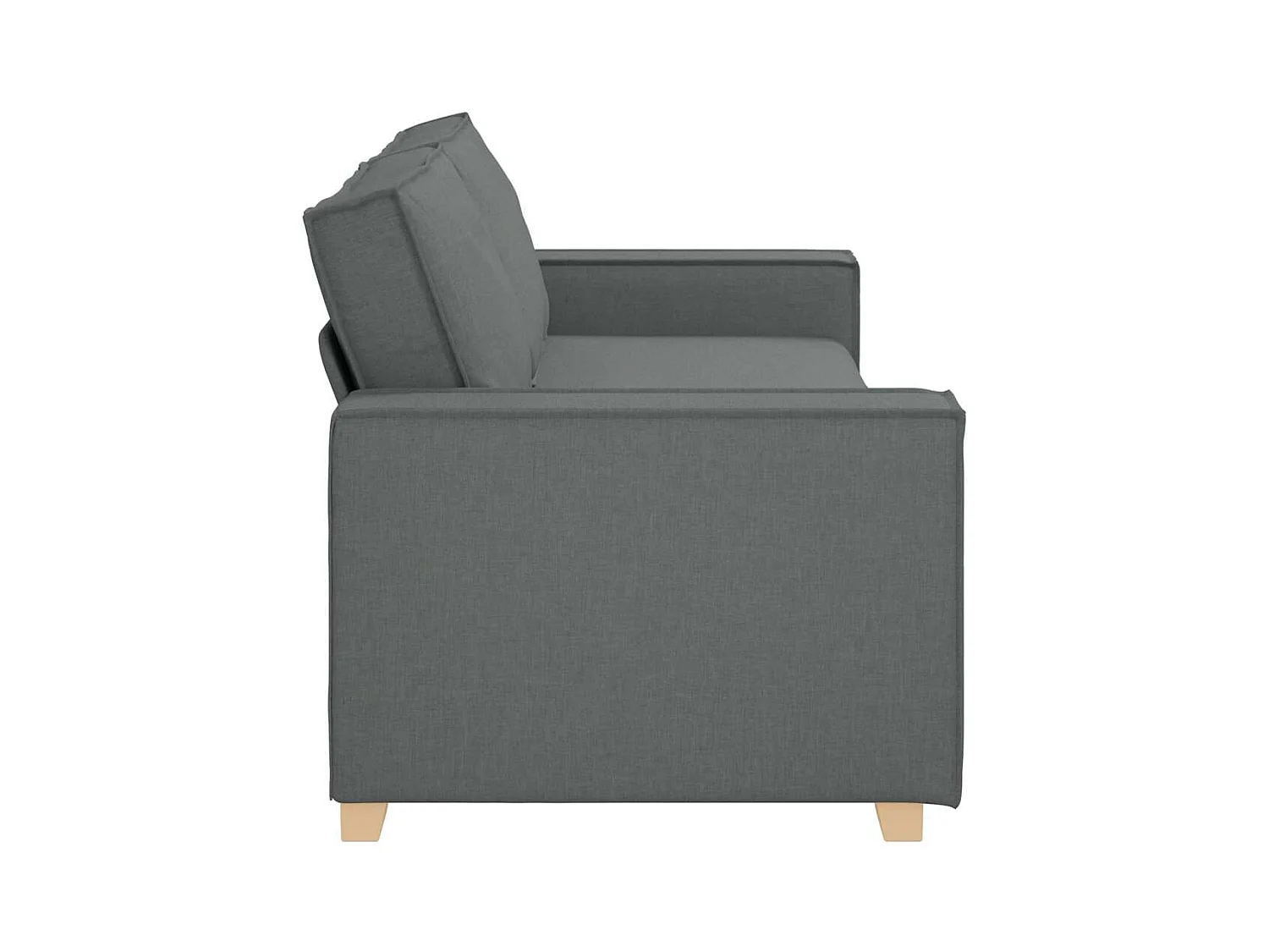 Divano 3 posti Grigio scuro 180 cm Tessuto