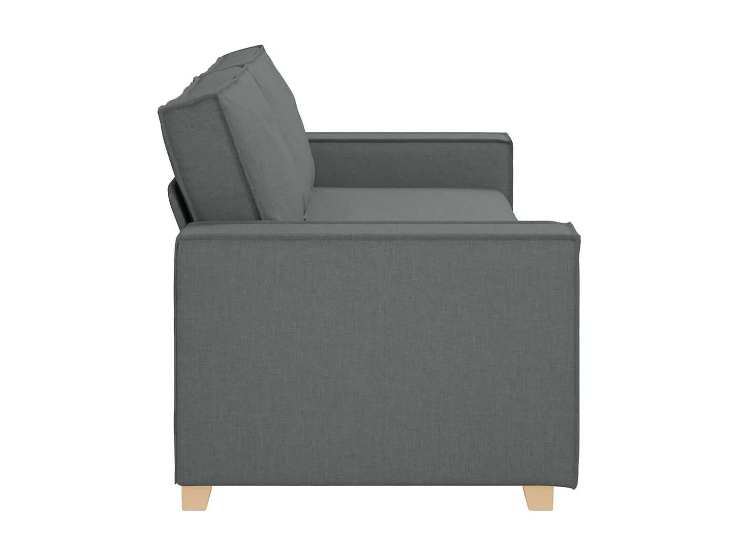 3-zitsbank Donkergrijs 180 cm Stof