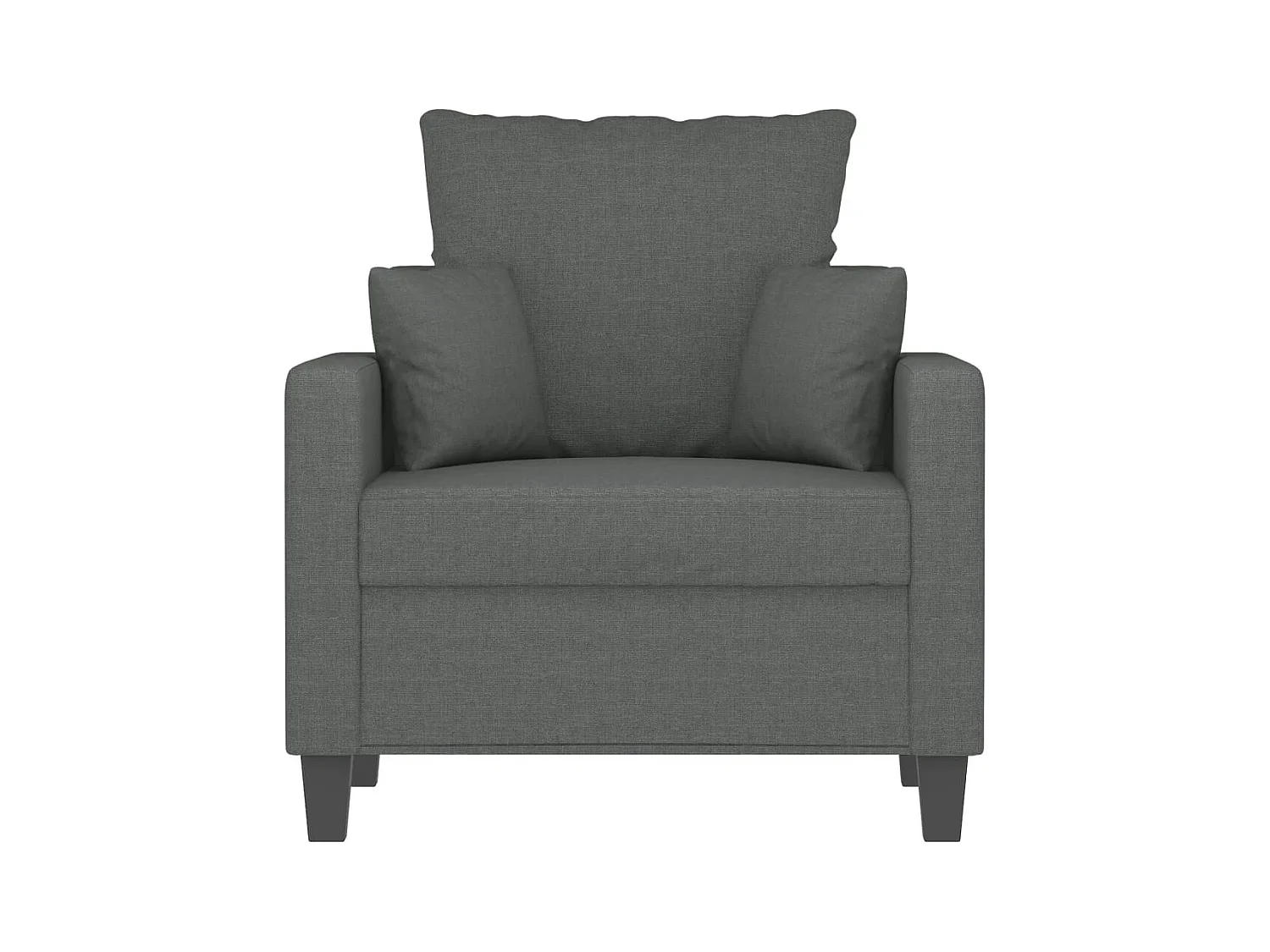 Poltrona grigio scuro 60 cm tessuto