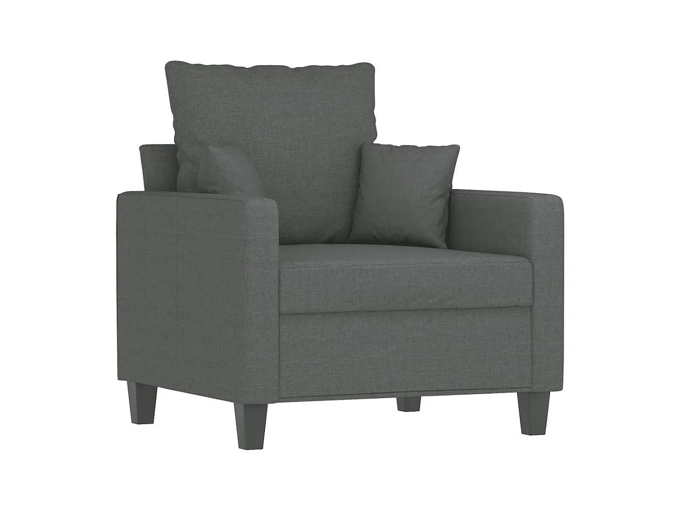 Fauteuil Gris foncé 60 cm Tissu