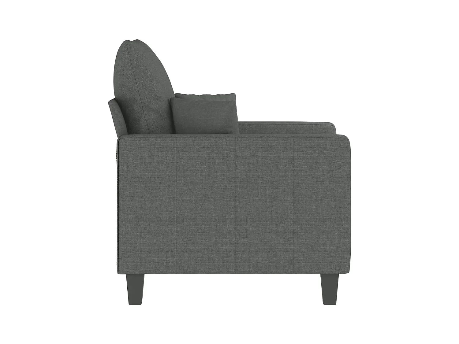 Fauteuil Gris foncé 60 cm Tissu