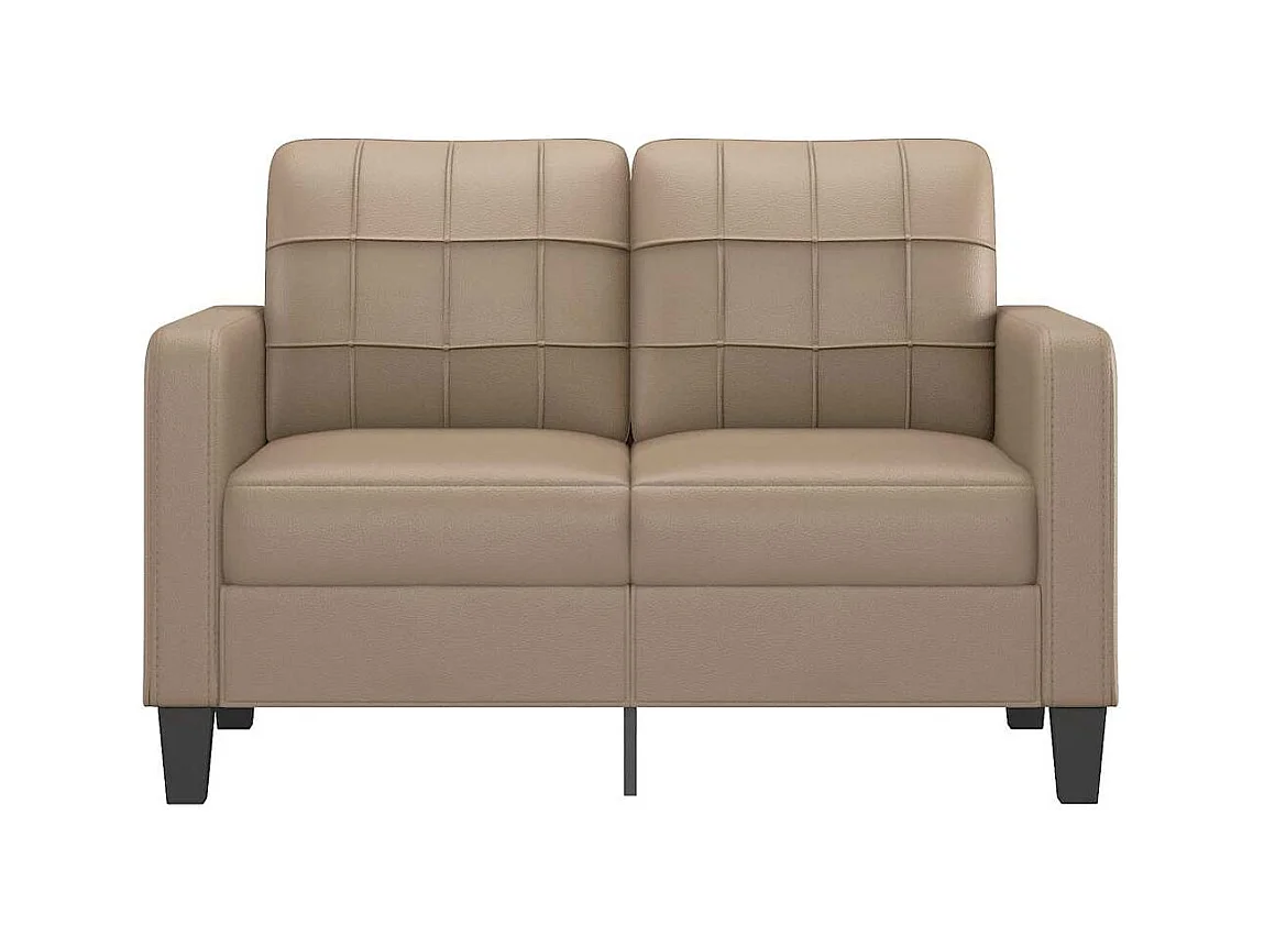 Sofá 2 plazas Cappuccino 120 cm Piel sintética