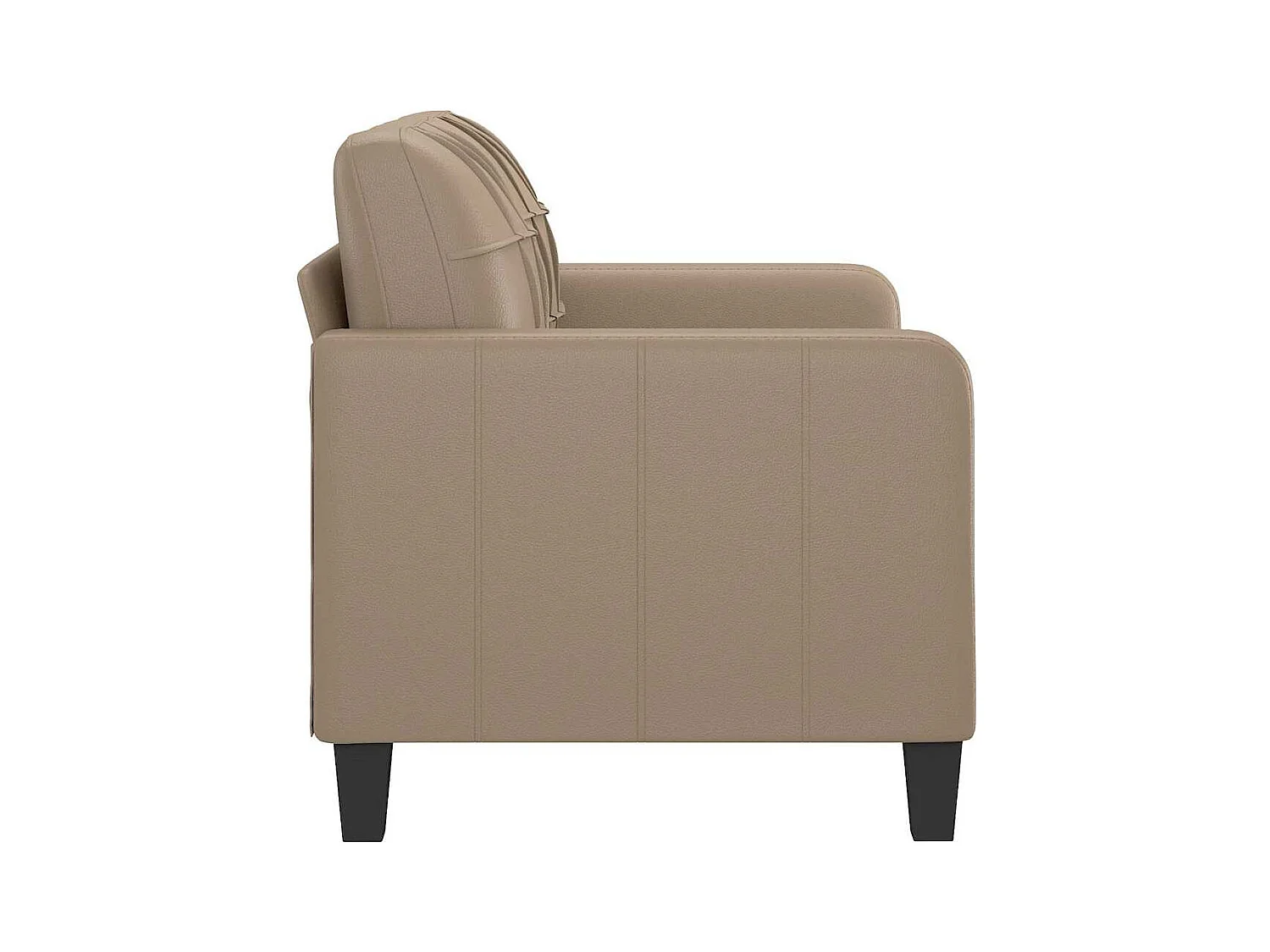 Sofá 2 plazas Cappuccino 120 cm Piel sintética