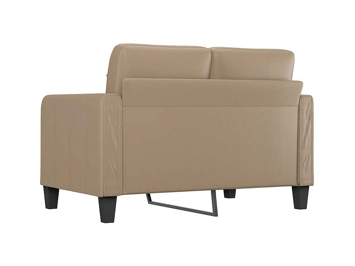 Sofá 2 plazas Cappuccino 120 cm Piel sintética