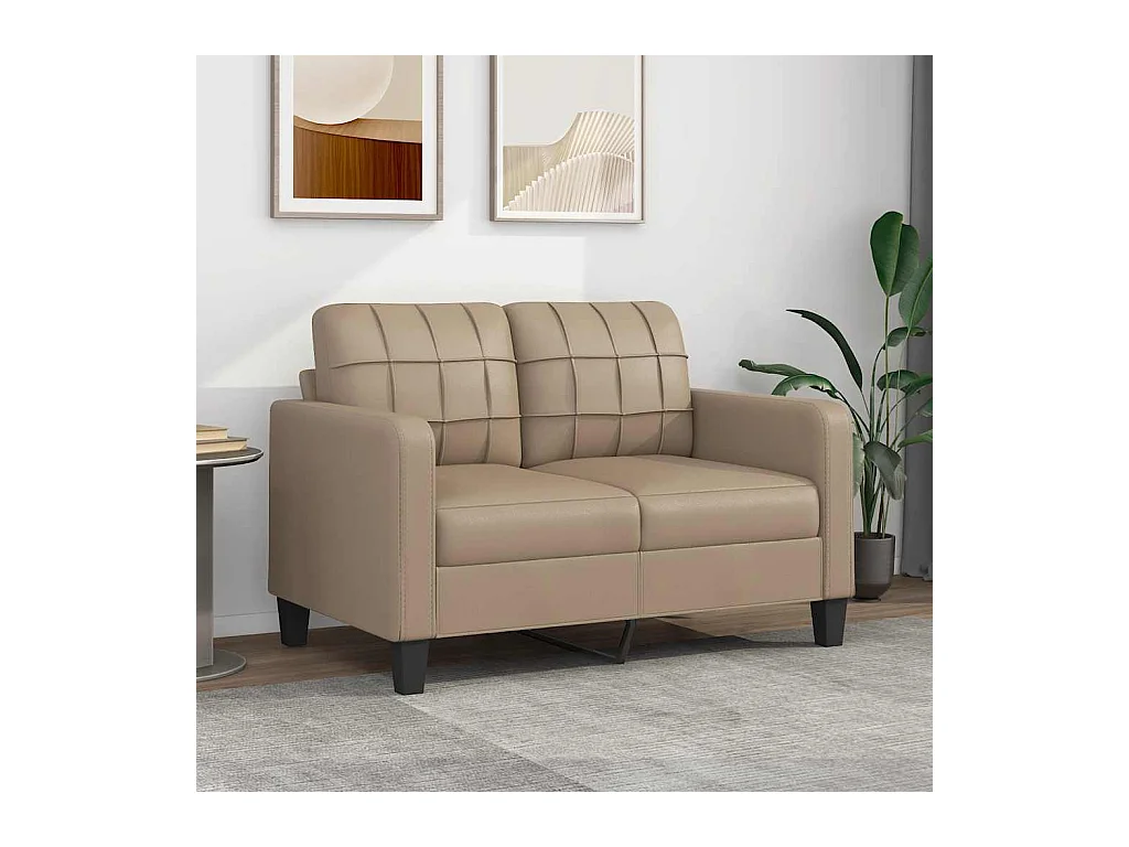 2-zitsbank Cappuccino 120 cm Kunstleer