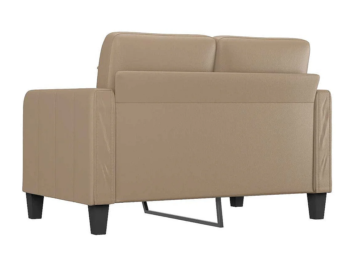 Sofá 2 plazas Cappuccino 120 cm Piel sintética