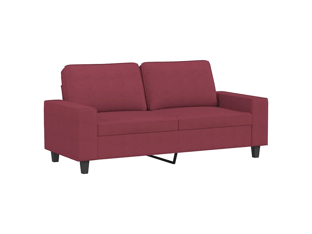 Set di divani 2 pezzi in tessuto rosso bordeaux