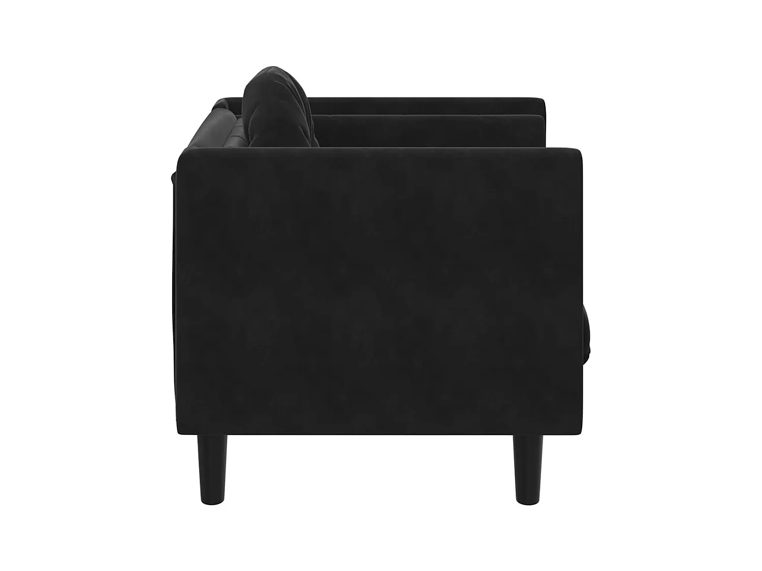 Fauteuil met zwart fluwelen kussen