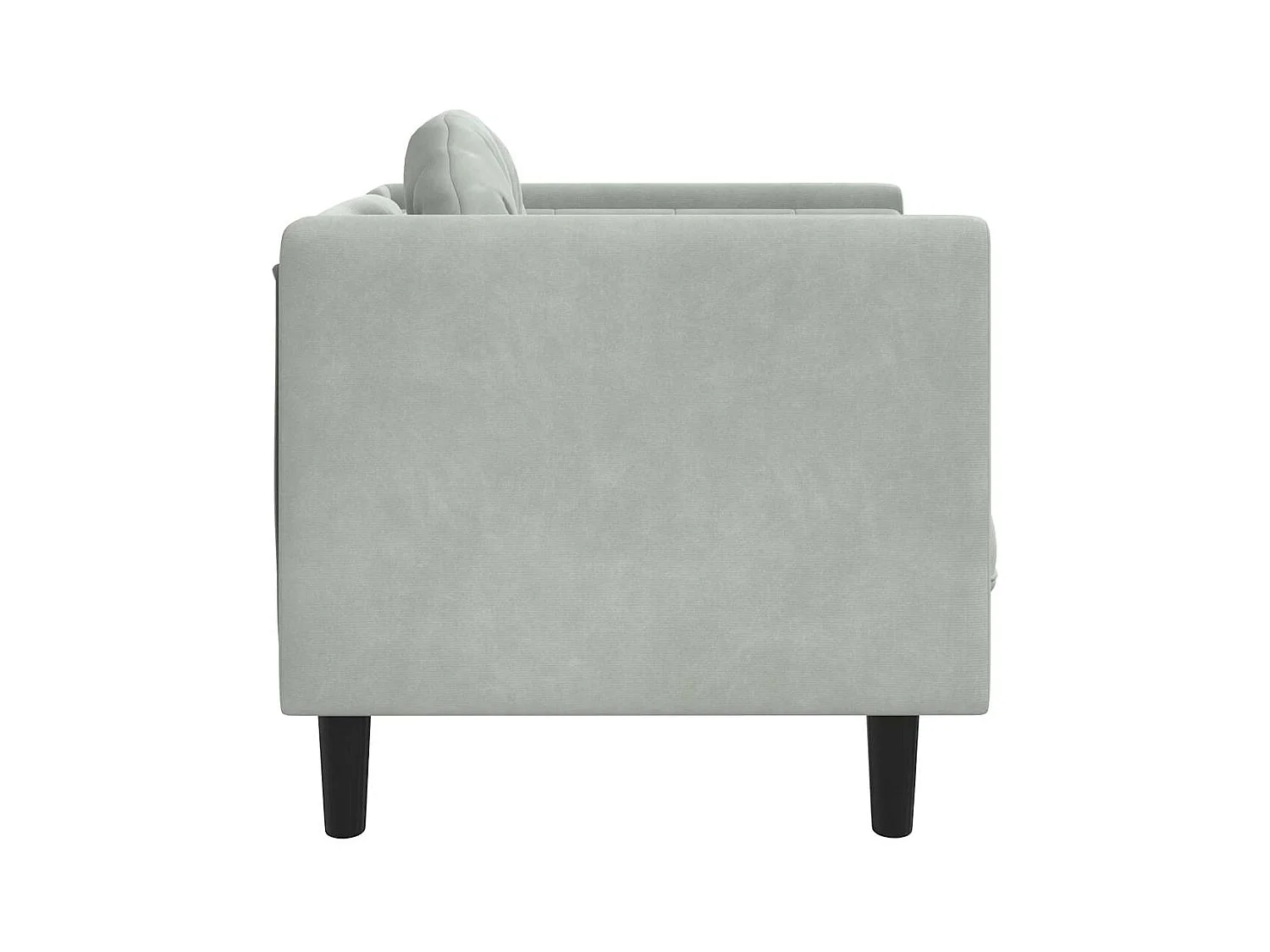 Fauteuil met lichtgrijs fluwelen kussen