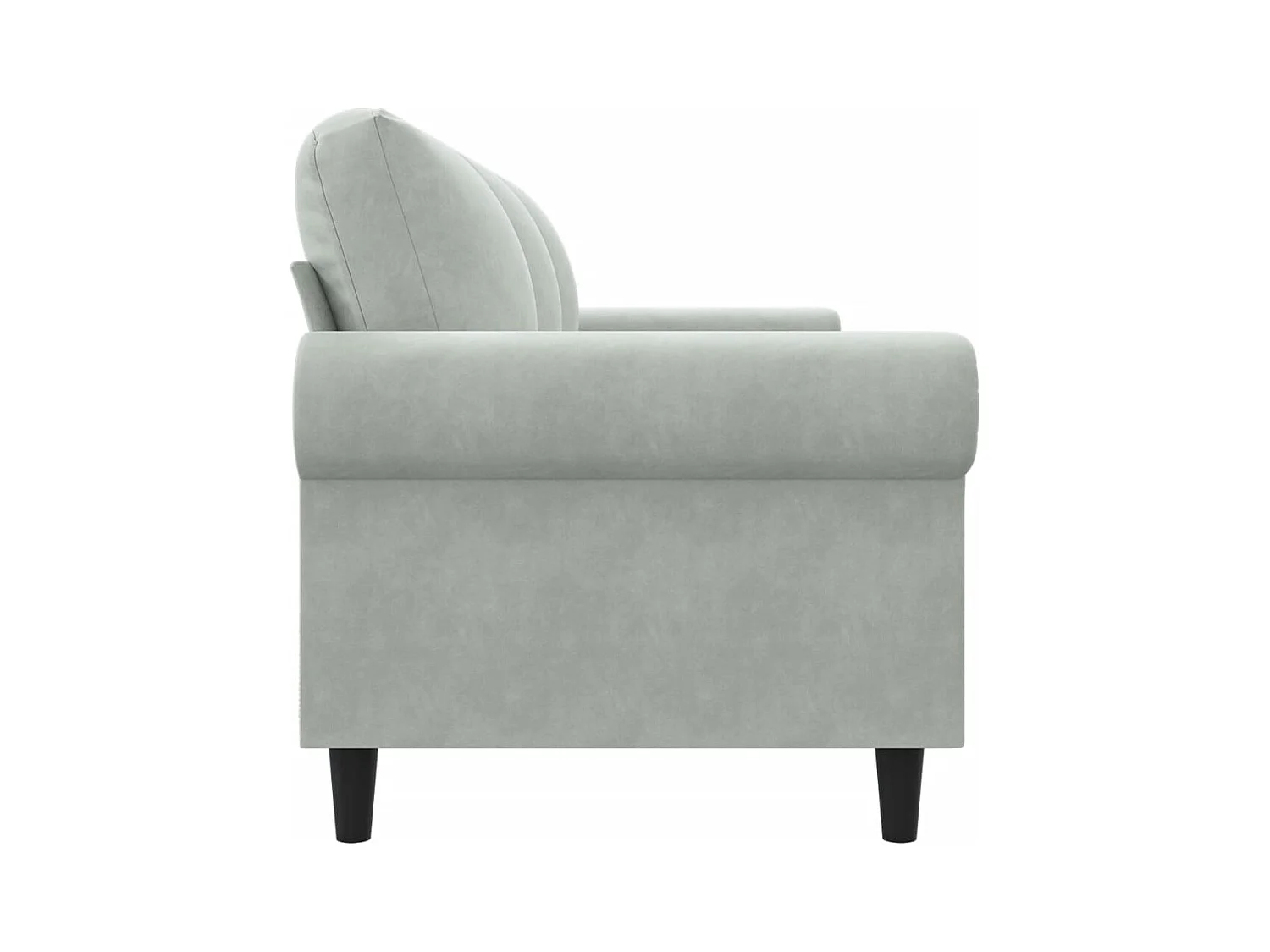 Sofá 3 plazas Gris claro 180 cm Terciopelo