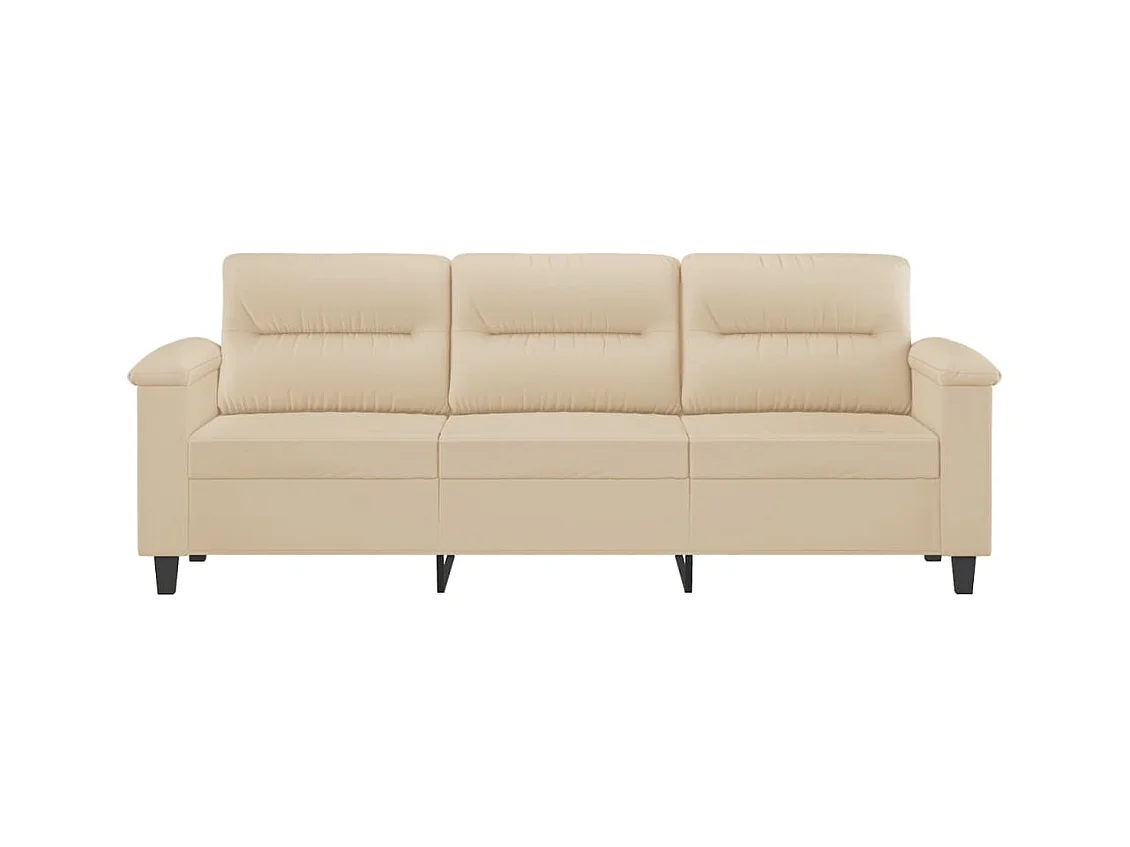 3-zitsbank Crème 180 cm Microvezelstof