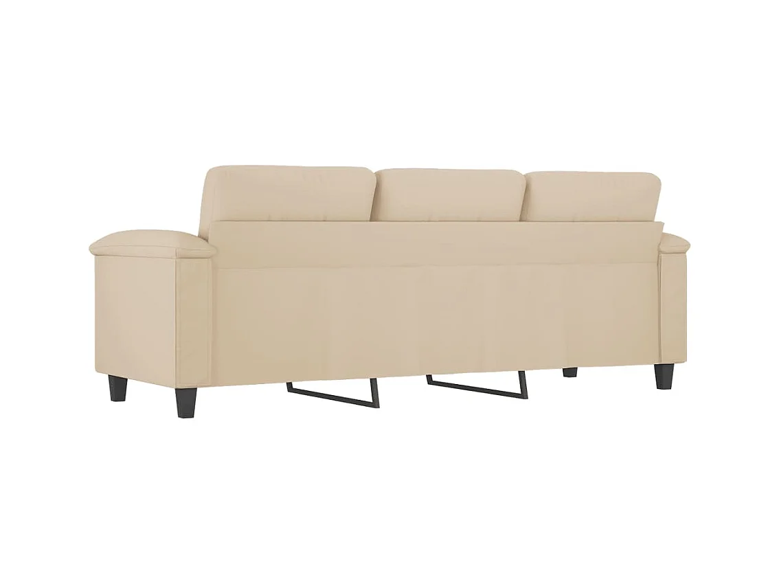 3-zitsbank Crème 180 cm Microvezelstof