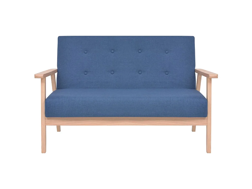 2-Sitzer-Sofa aus blauem Stoff