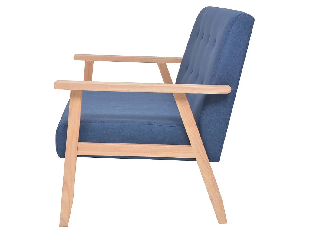 2-Sitzer-Sofa aus blauem Stoff