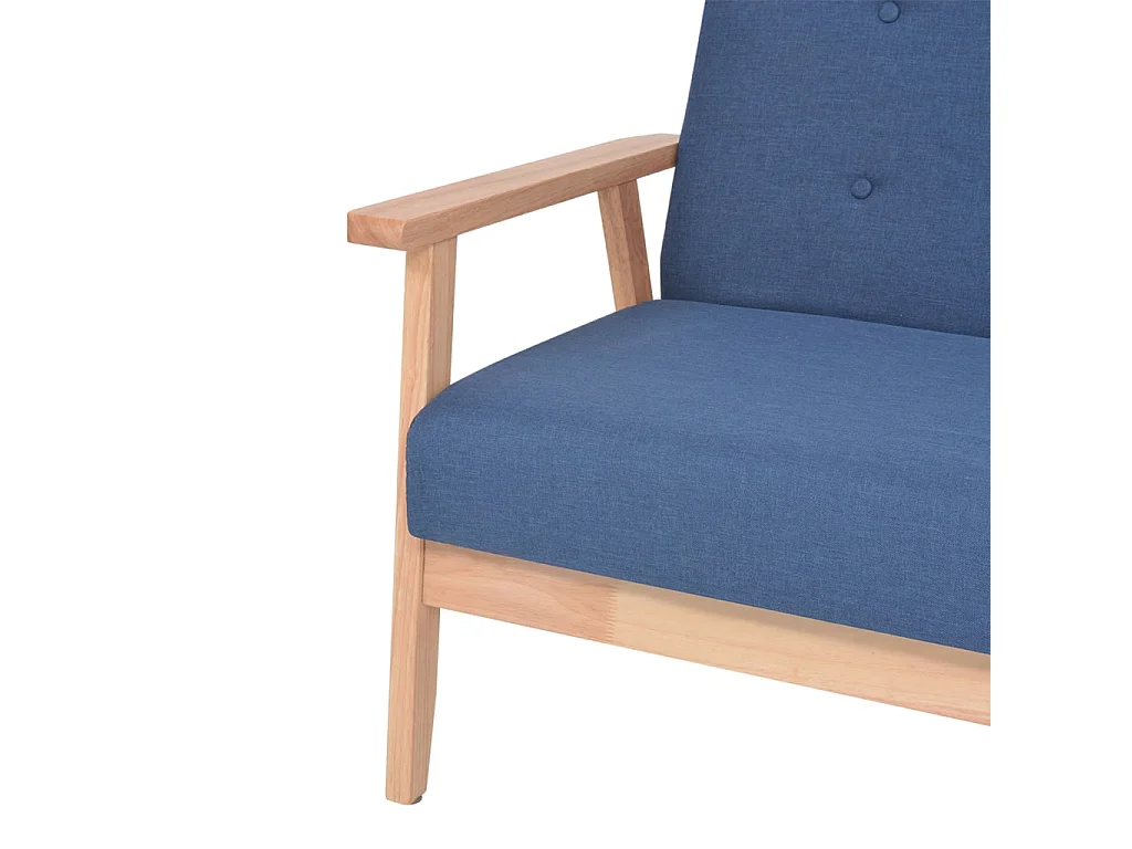 2-Sitzer-Sofa aus blauem Stoff