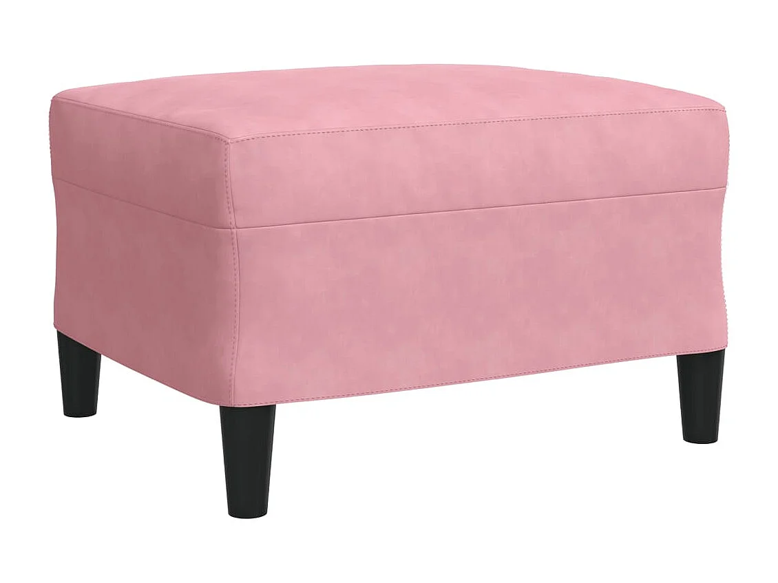 Conjunto de sofá de 4 piezas con cojines, terciopelo rosa