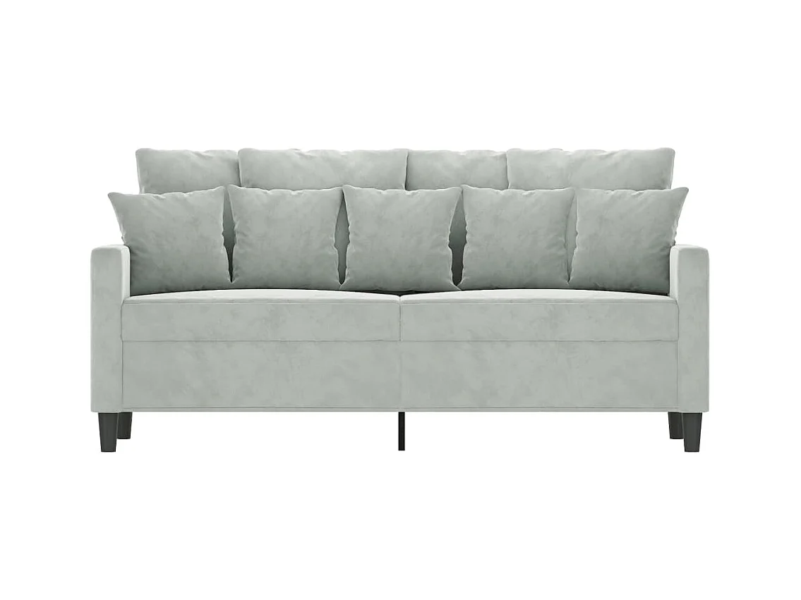 2-Sitzer-Sofa Hellgrau 140 cm Samt