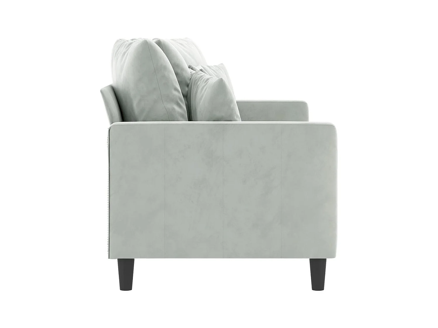 2-Sitzer-Sofa Hellgrau 140 cm Samt