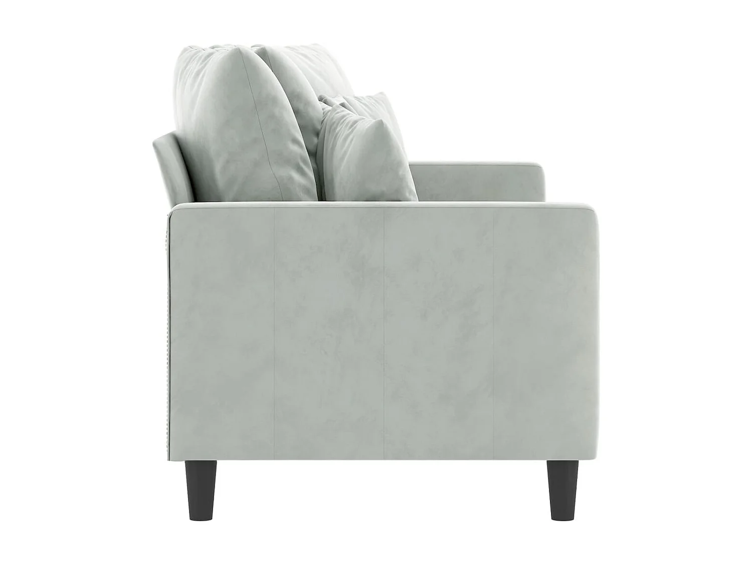 Sofá 2 plazas Gris claro 140 cm Terciopelo