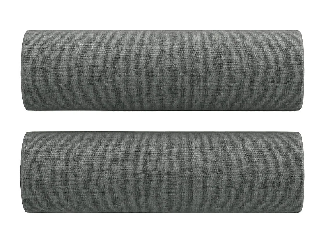 Set di divani da 3 pezzi con cuscini in tessuto grigio scuro