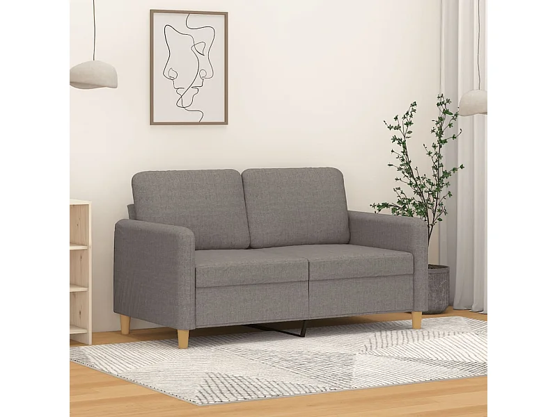 2-zitsbank Taupe 120 cm Stof